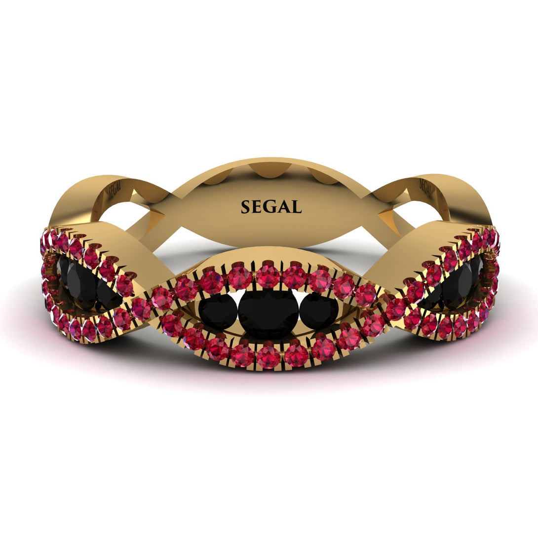 Black Diamond Eternal Embrace Wedding Ring - Jenna No. 52