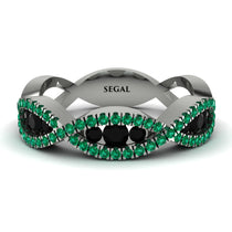 Black Diamond Eternal Embrace Wedding Ring - Jenna No. 24 image 1
