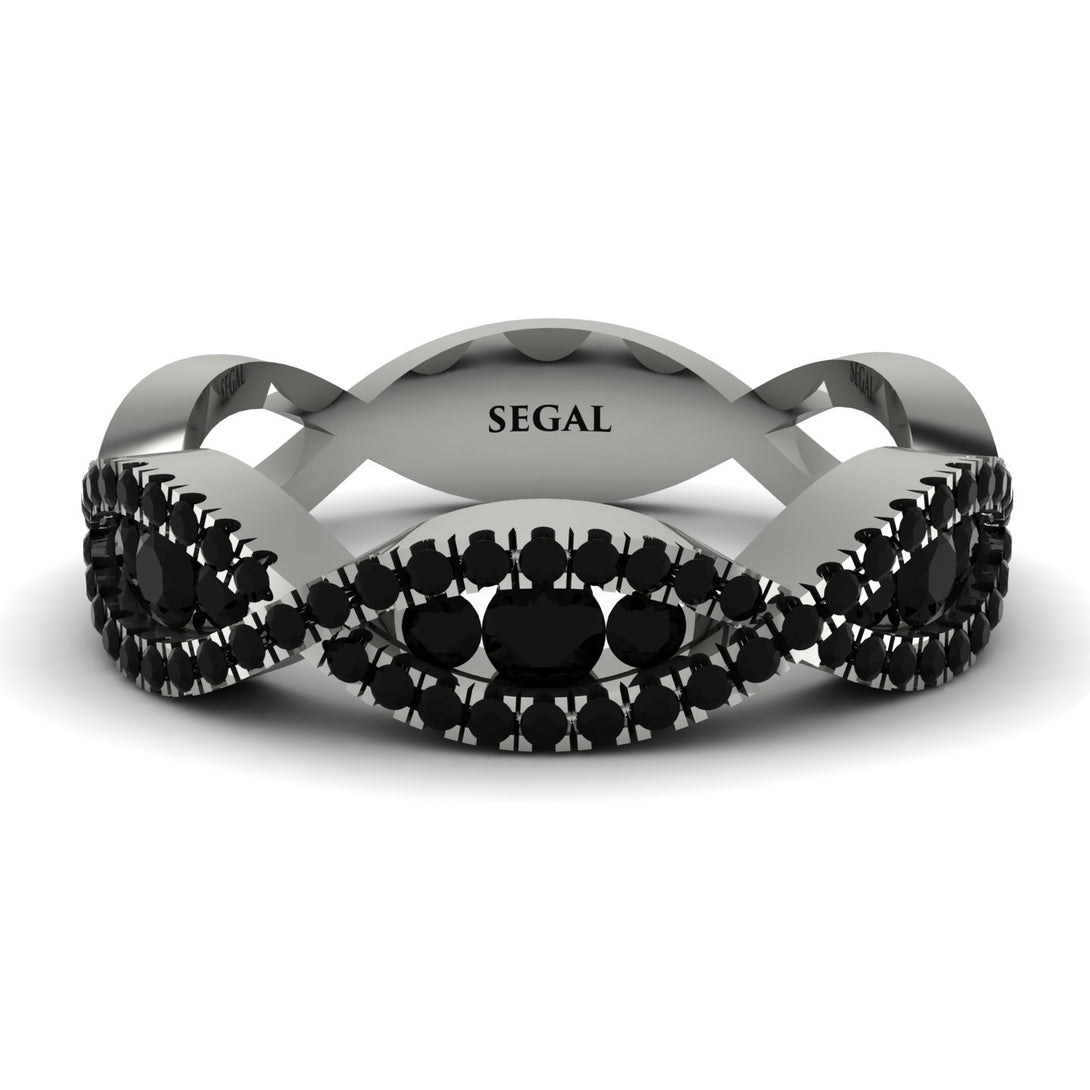 Black Diamond Eternal Embrace Wedding Ring - Jenna No. 39