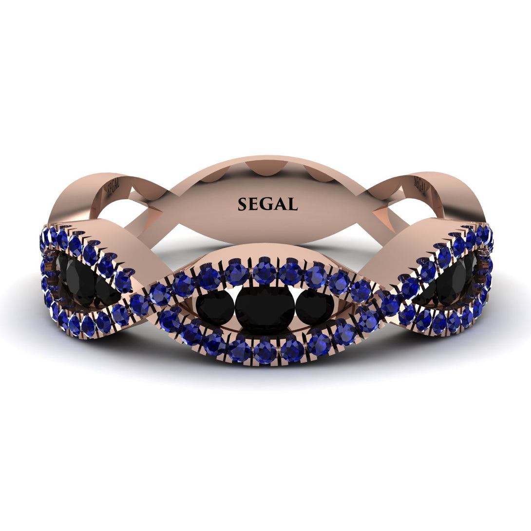 Black Diamond Eternal Embrace Wedding Ring - Jenna No. 68