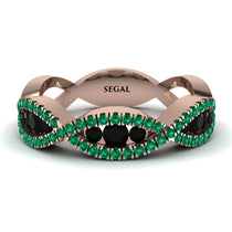 Black Diamond Eternal Embrace Wedding Ring - Jenna No. 23 image 1