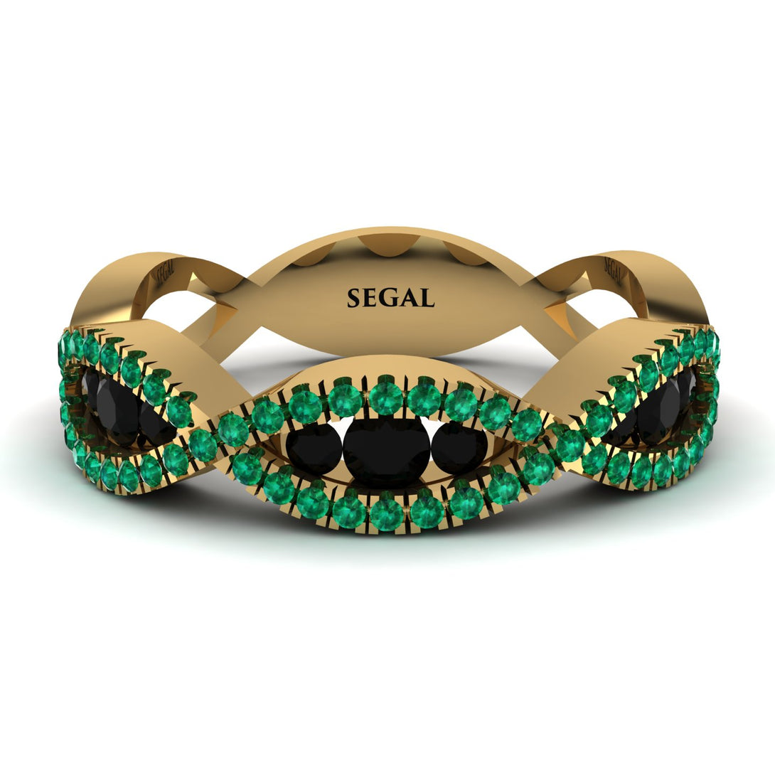 Black Diamond Eternal Embrace Wedding Ring - Jenna No. 22