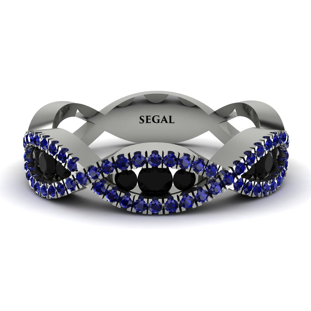 Black Diamond Eternal Embrace Wedding Ring - Jenna No. 69