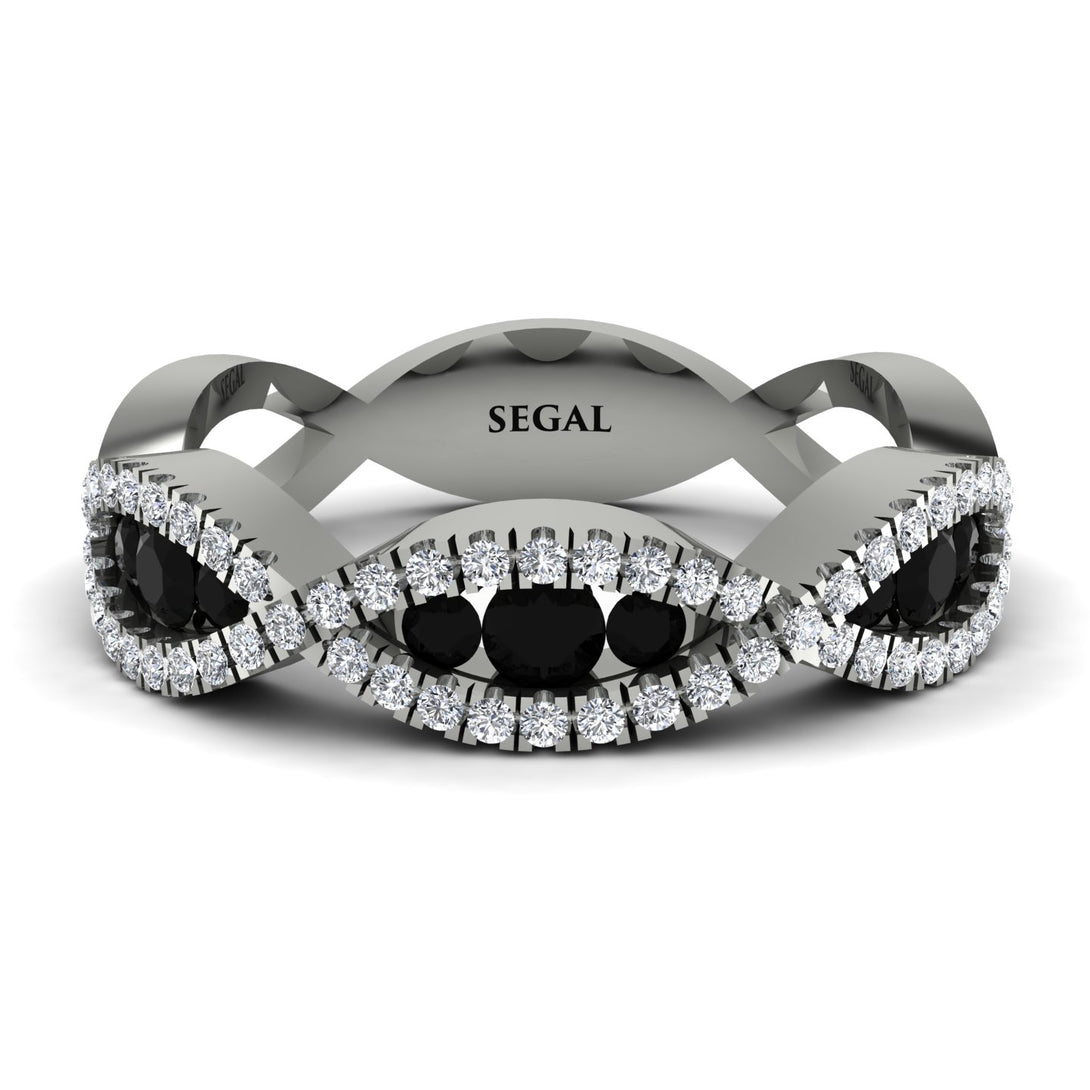 Black Diamond Eternal Embrace Wedding Ring - Jenna No. 9
