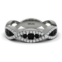 Black Diamond Eternal Embrace Wedding Ring - Jenna No. 9 image 1