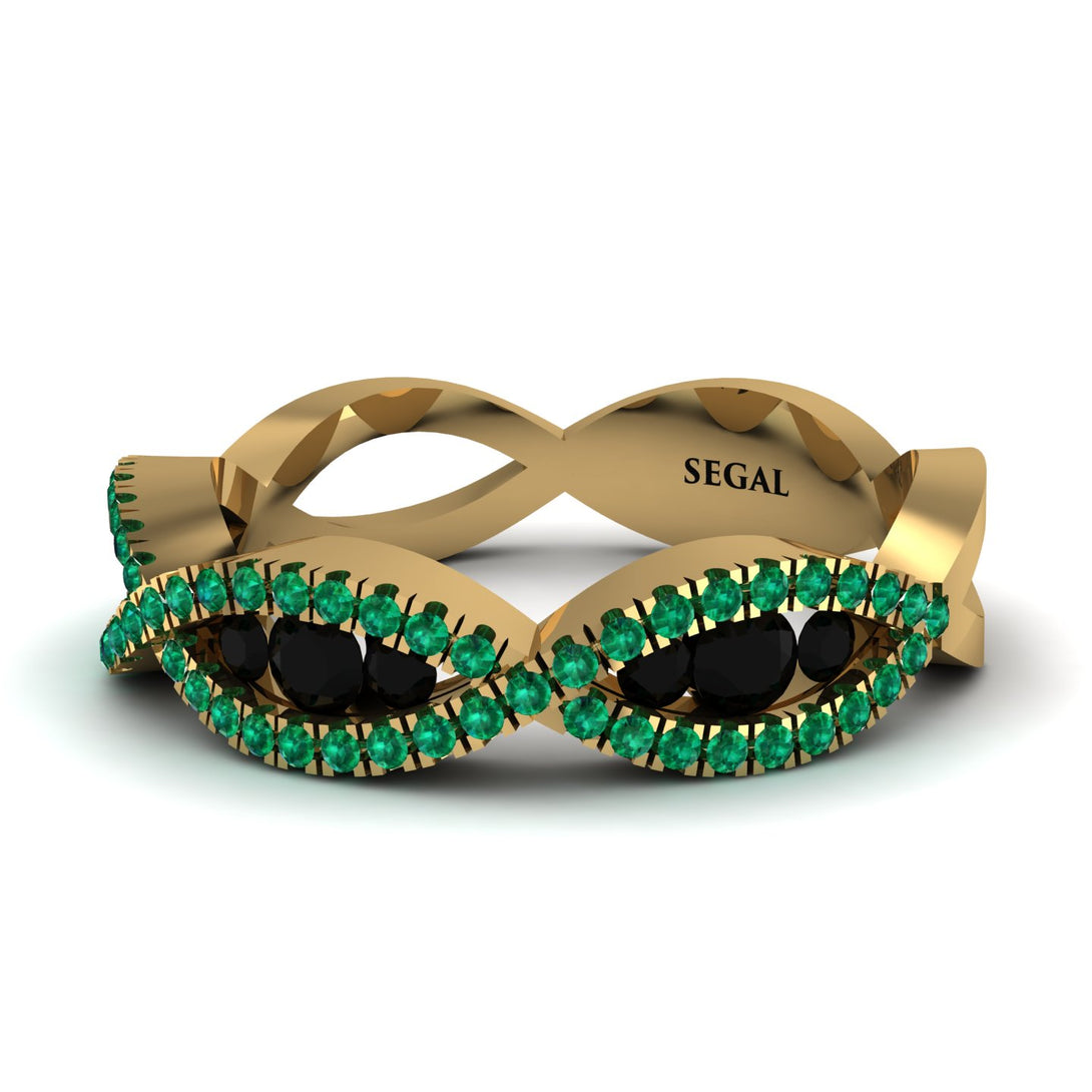Black Diamond Eternal Embrace Wedding Ring - Jenna No. 22