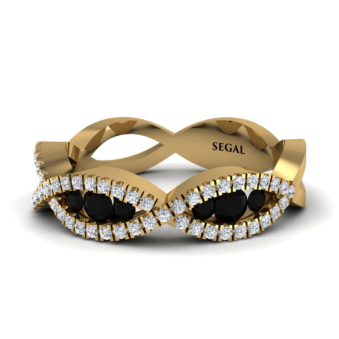 Black Diamond Eternal Embrace Wedding Ring - Jenna No. 7