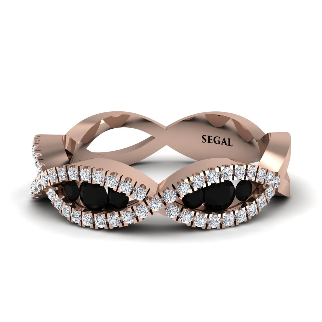 Black Diamond Eternal Embrace Wedding Ring - Jenna No. 8