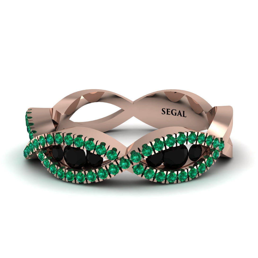 Black Diamond Eternal Embrace Wedding Ring - Jenna No. 23