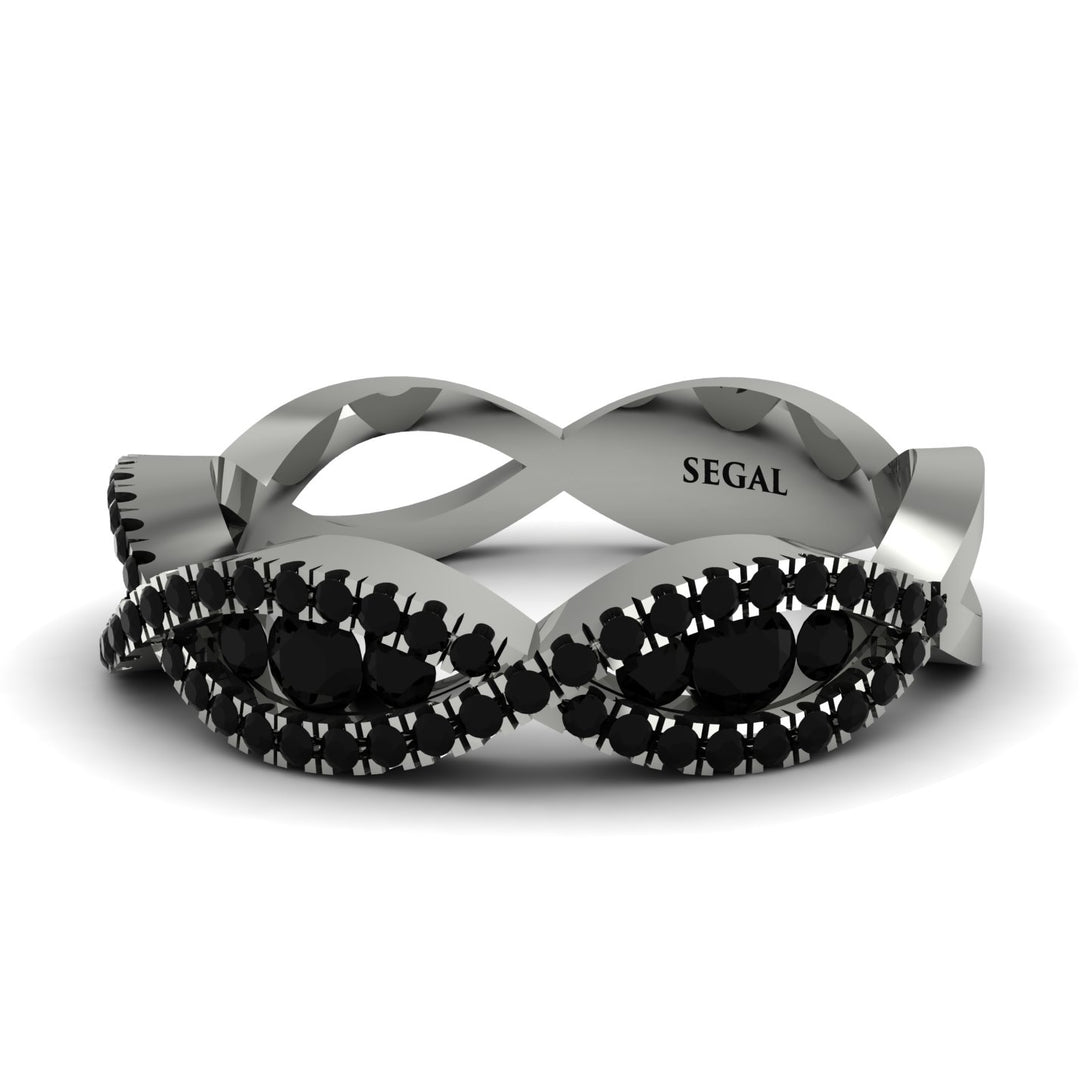 Black Diamond Eternal Embrace Wedding Ring - Jenna No. 39