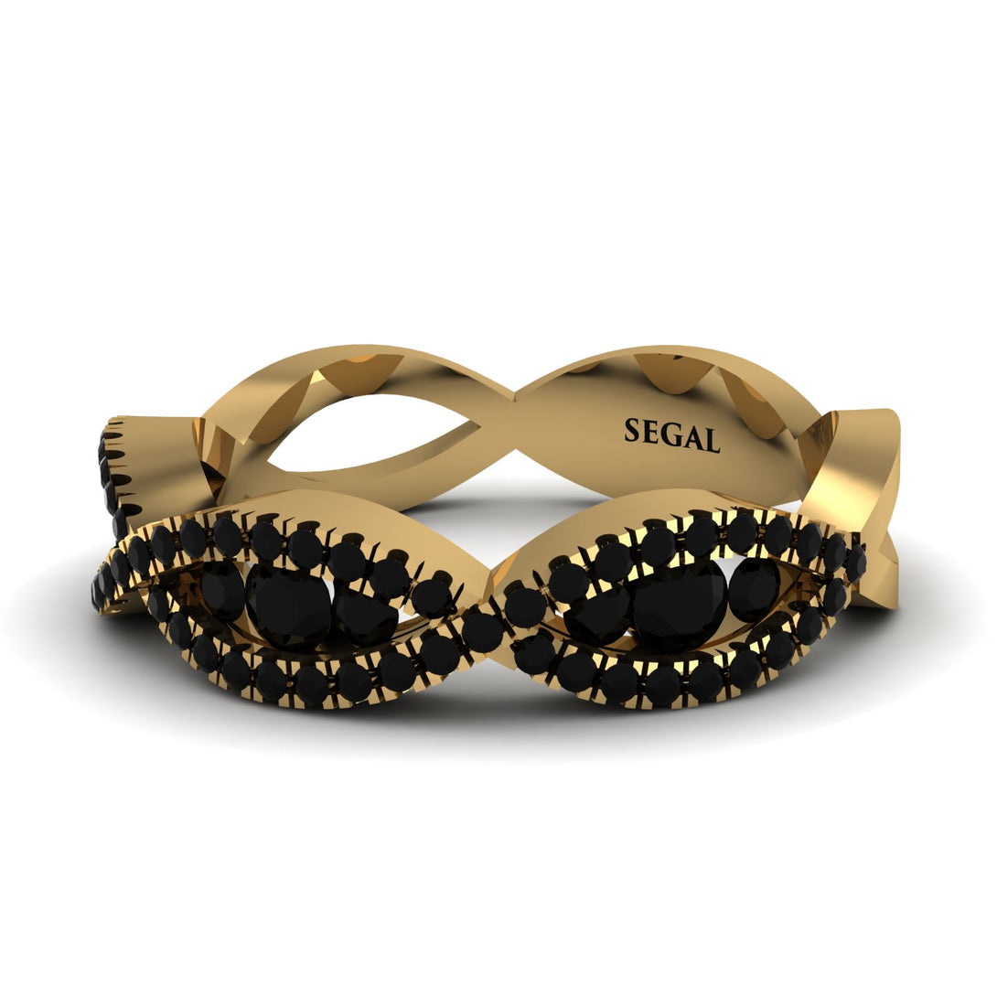 Black Diamond Eternal Embrace Wedding Ring - Jenna No. 37