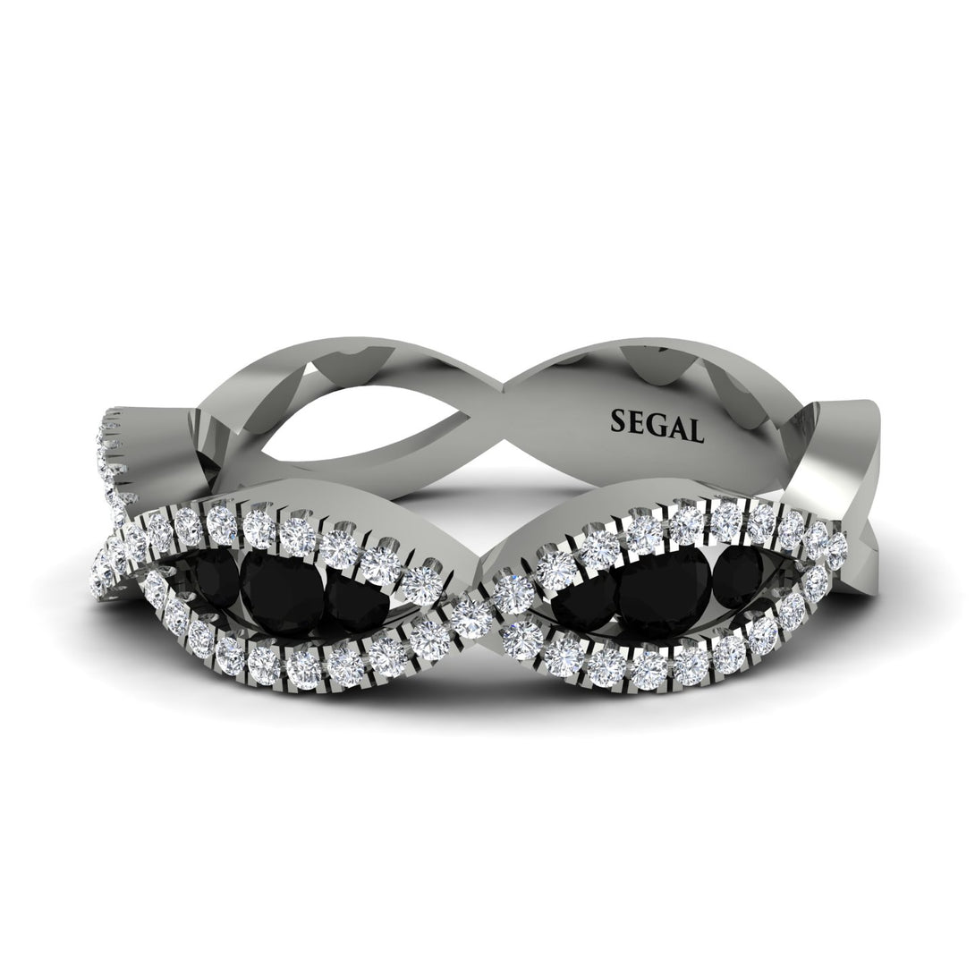 Black Diamond Eternal Embrace Wedding Ring - Jenna No. 9