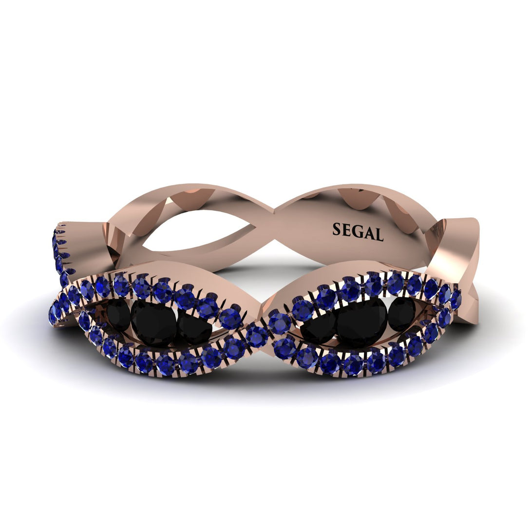 Black Diamond Eternal Embrace Wedding Ring - Jenna No. 68