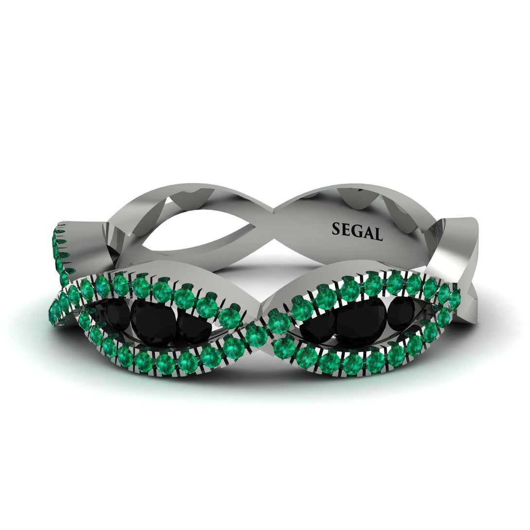 Black Diamond Eternal Embrace Wedding Ring - Jenna No. 24