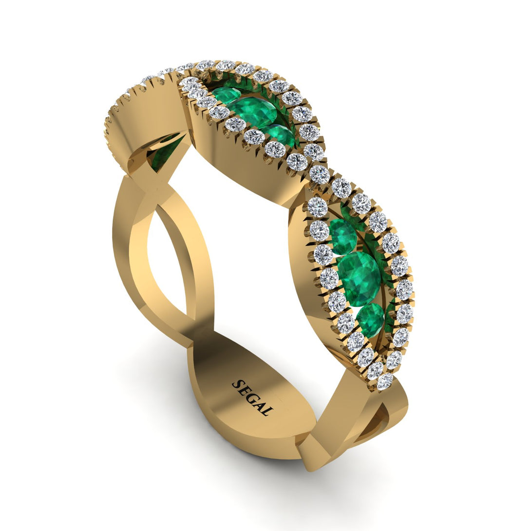 Emerald Eternal Embrace Wedding Ring - Jenna No. 4