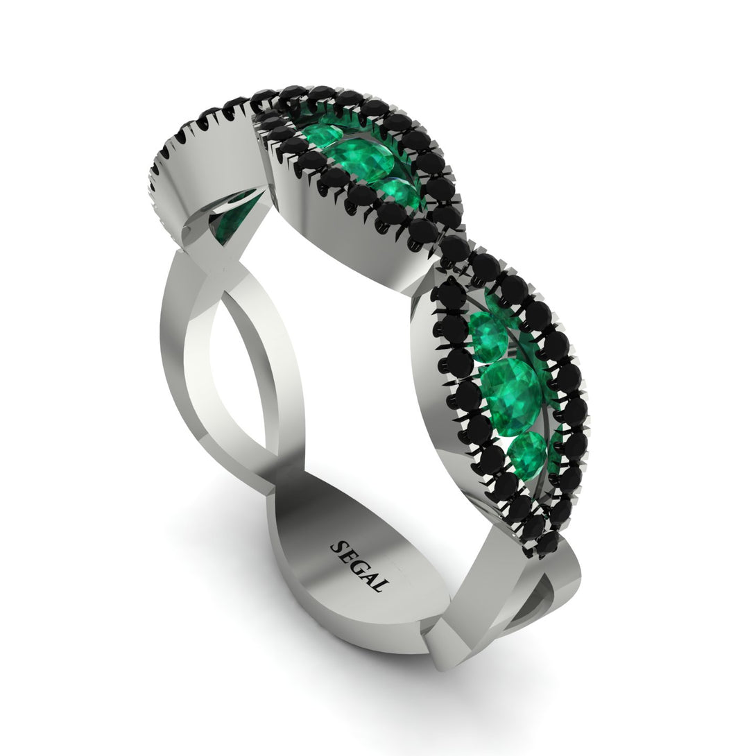 Emerald Eternal Embrace Wedding Ring - Jenna No. 36