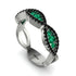 Emerald Eternal Embrace Wedding Ring - Jenna No. 36