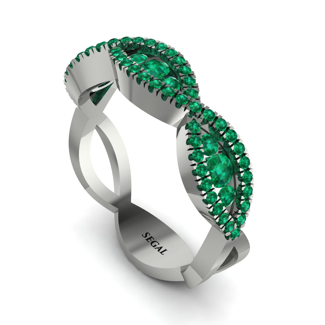 Emerald Eternal Embrace Wedding Ring - Jenna No. 21
