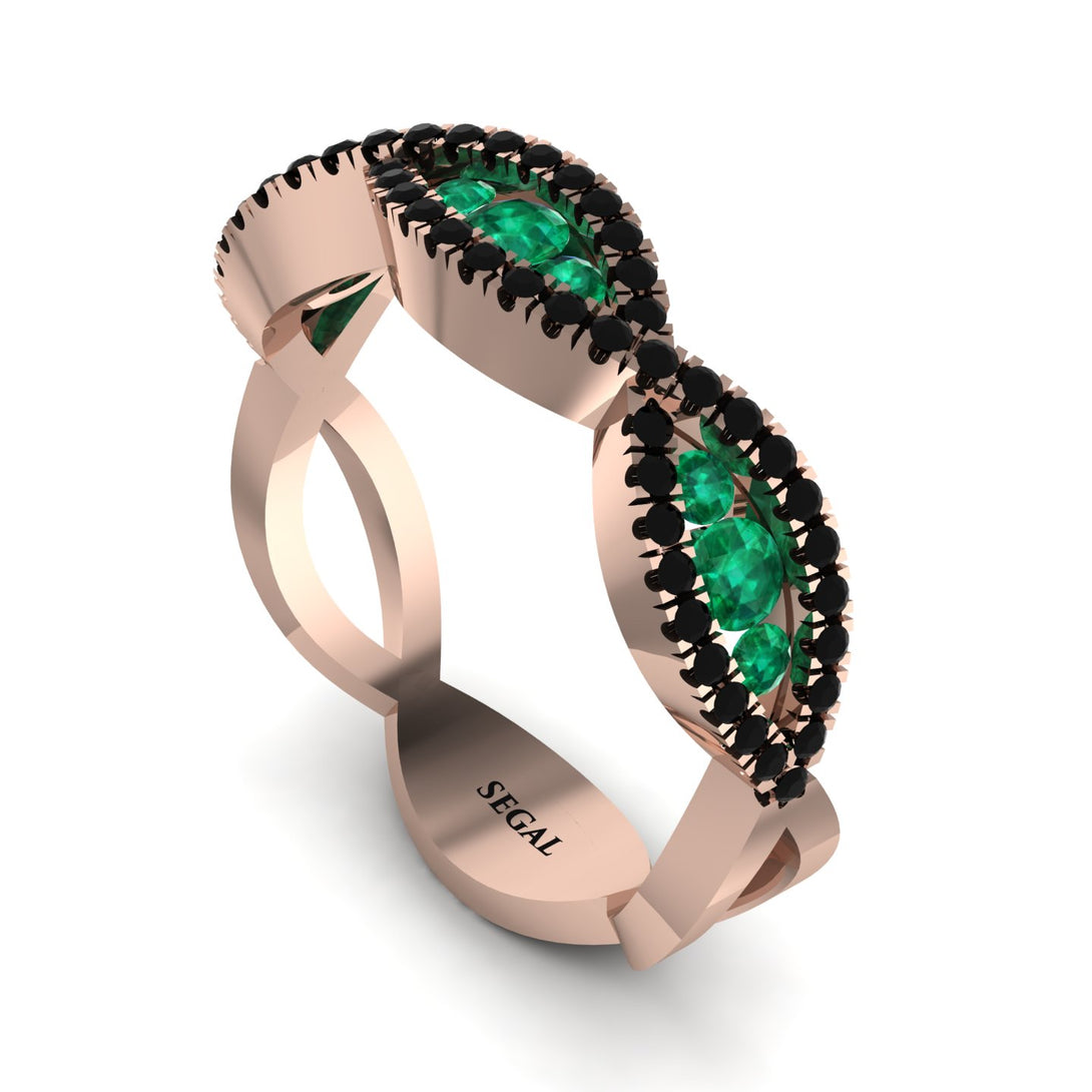 Emerald Eternal Embrace Wedding Ring - Jenna No. 35