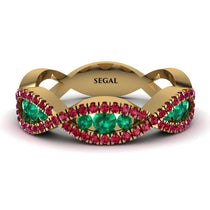 Emerald Eternal Embrace Wedding Ring - Jenna No. 49 image 1