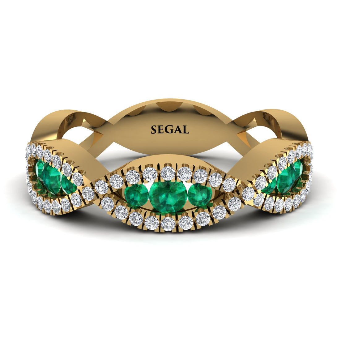 Emerald Eternal Embrace Wedding Ring - Jenna No. 4