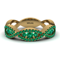 Emerald Eternal Embrace Wedding Ring - Jenna No. 19 image 1