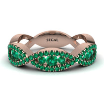 Emerald Eternal Embrace Wedding Ring - Jenna No. 20 image 1