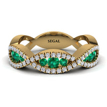 Emerald Eternal Embrace Wedding Ring - Jenna No. 4 image 1