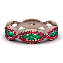 Emerald Eternal Embrace Wedding Ring - Jenna No. 50 image 1