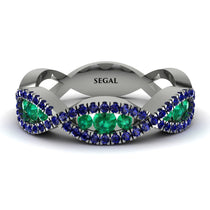 Emerald Eternal Embrace Wedding Ring - Jenna No. 66 image 1