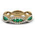 Emerald Eternal Embrace Wedding Ring - Jenna No. 4