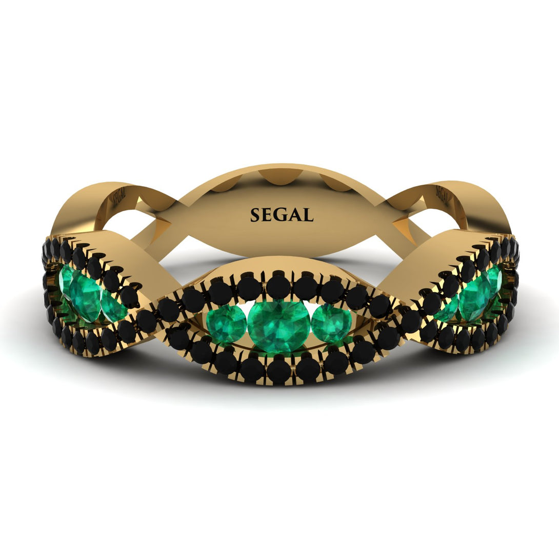 Emerald Eternal Embrace Wedding Ring - Jenna No. 34