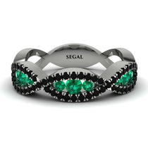 Emerald Eternal Embrace Wedding Ring - Jenna No. 36 image 1