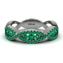 Emerald Eternal Embrace Wedding Ring - Jenna No. 21 image 1