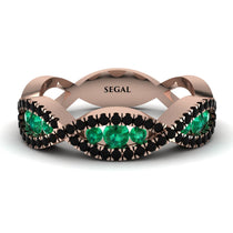 Emerald Eternal Embrace Wedding Ring - Jenna No. 35 image 1