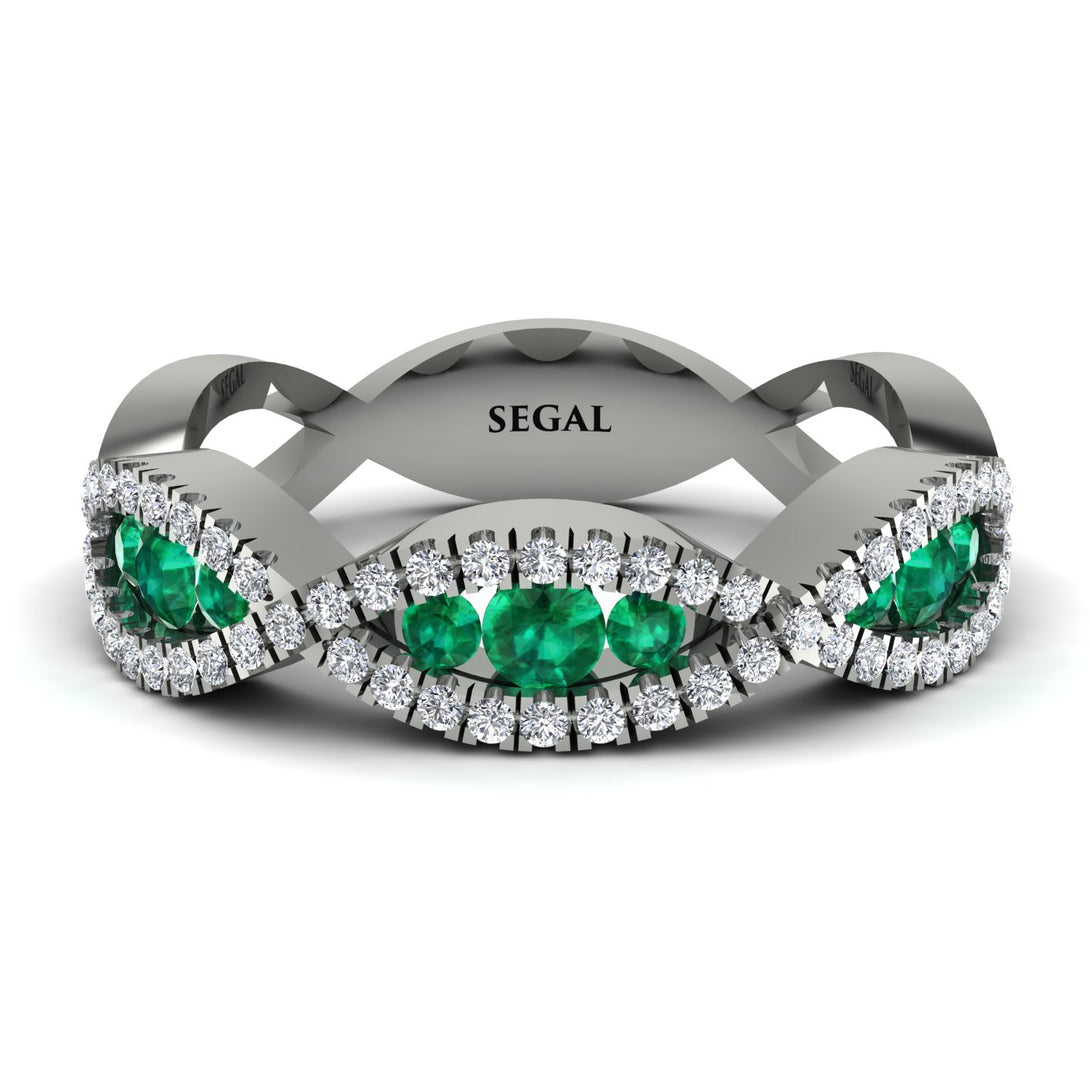 Emerald Eternal Embrace Wedding Ring - Jenna No. 6