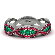 Emerald Eternal Embrace Wedding Ring - Jenna No. 51 image 1