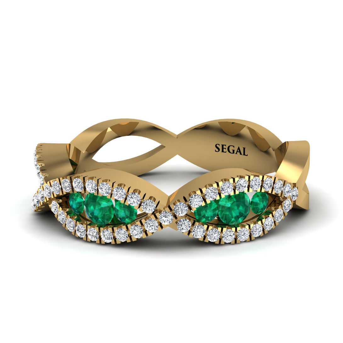 Emerald Eternal Embrace Wedding Ring - Jenna No. 4