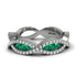 Emerald Eternal Embrace Wedding Ring - Jenna No. 6 image 3