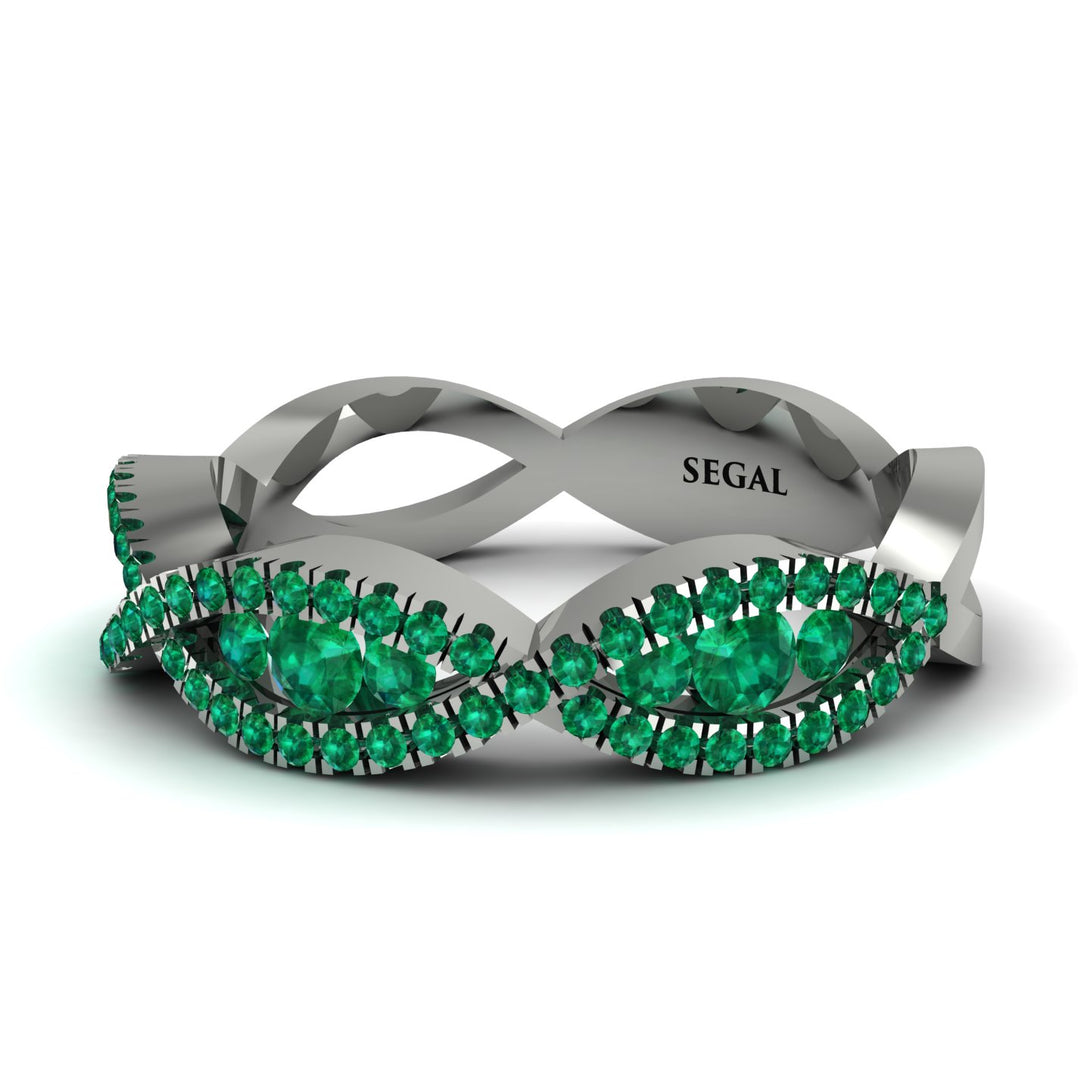 Emerald Eternal Embrace Wedding Ring - Jenna No. 21