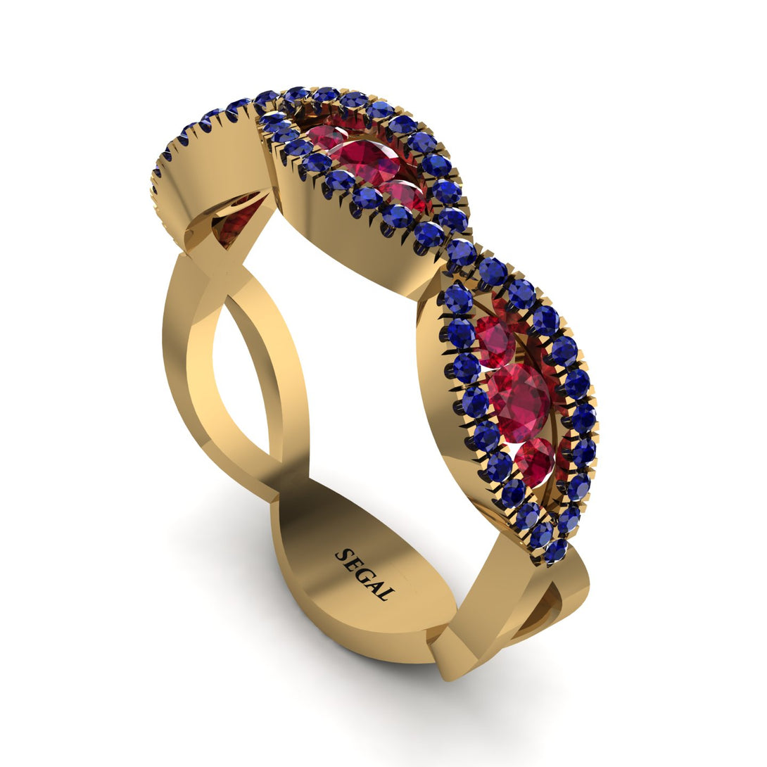 Ruby Eternal Embrace Wedding Ring - Jenna No. 70
