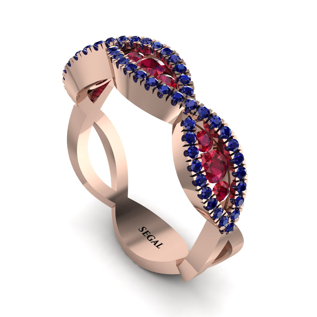 Ruby Eternal Embrace Wedding Ring - Jenna No. 71