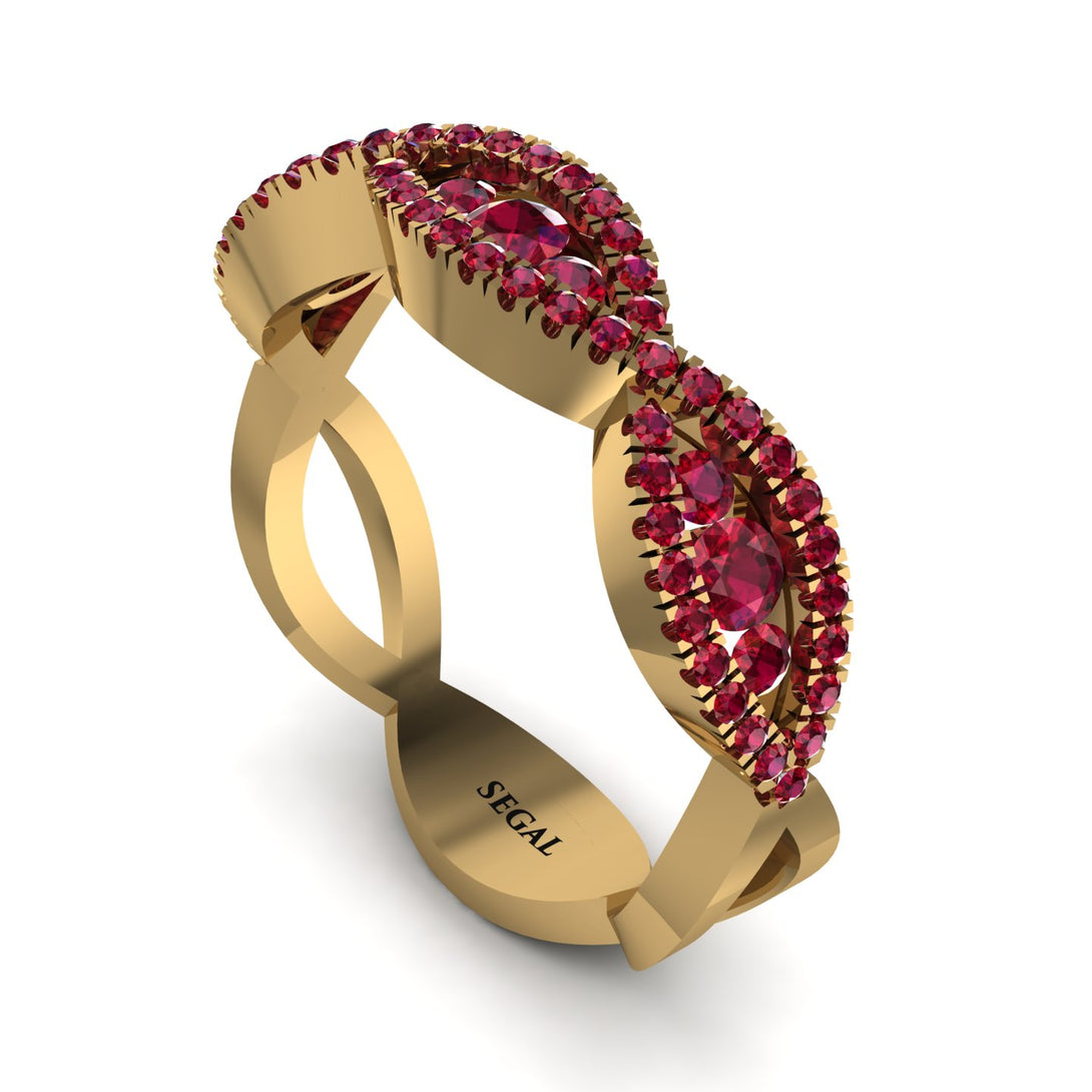 Ruby Eternal Embrace Wedding Ring - Jenna No. 55
