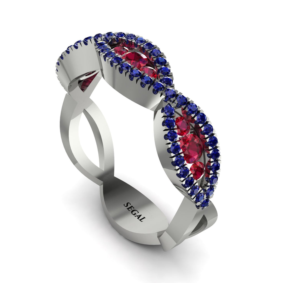 Ruby Eternal Embrace Wedding Ring - Jenna No. 72