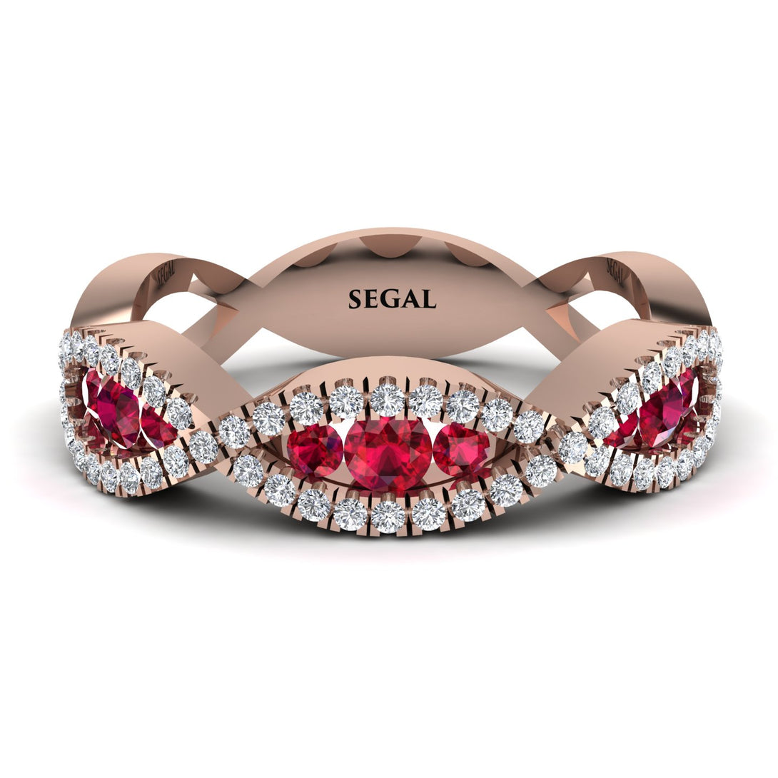Ruby Eternal Embrace Wedding Ring - Jenna No. 11