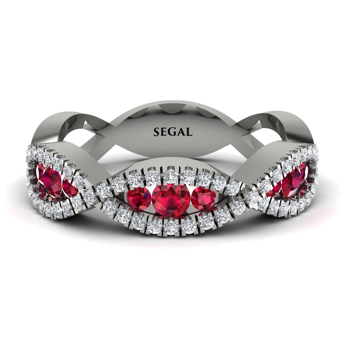 Ruby Eternal Embrace Wedding Ring - Jenna No. 12