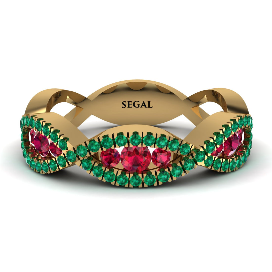 Ruby Eternal Embrace Wedding Ring - Jenna No. 25