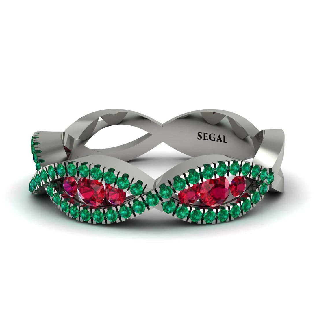 Ruby Eternal Embrace Wedding Ring - Jenna No. 27