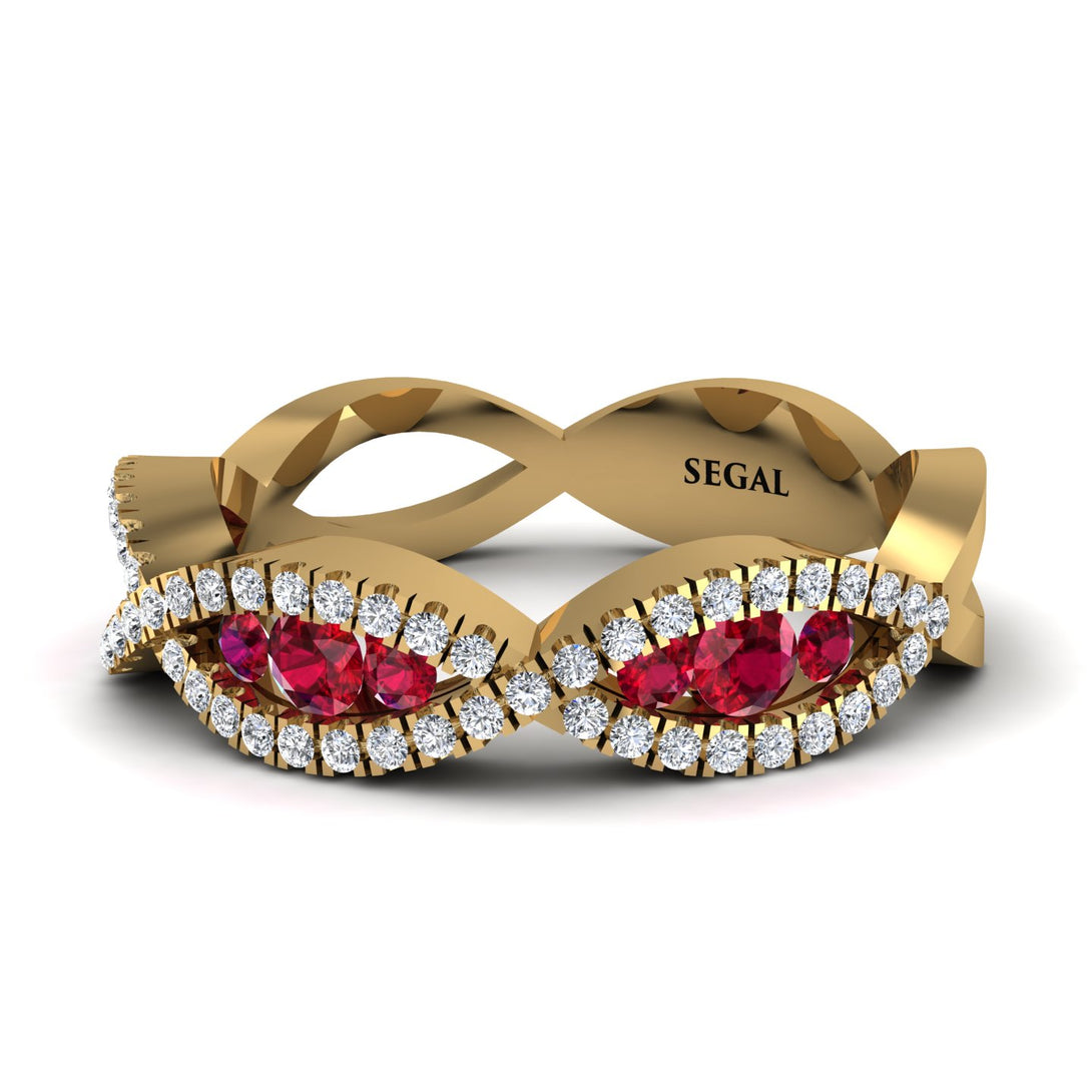 Ruby Eternal Embrace Wedding Ring - Jenna No. 10