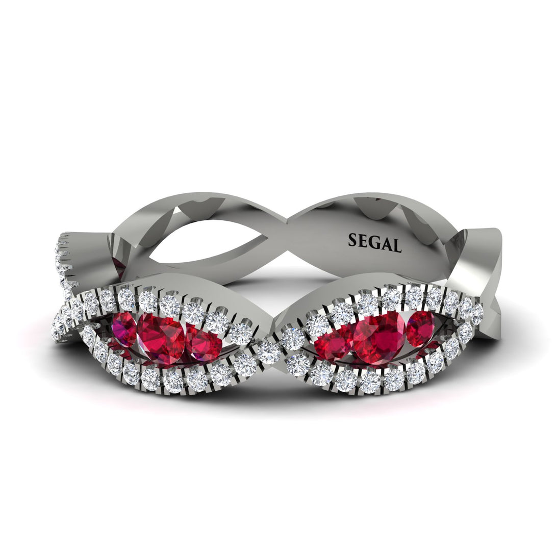 Ruby Eternal Embrace Wedding Ring - Jenna No. 12